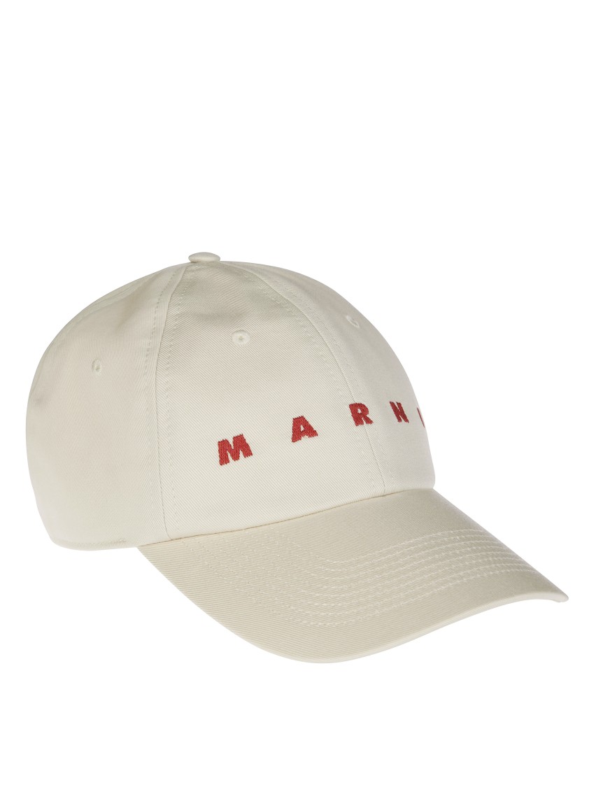 Marni Classic Six-panel Cap With Adjustable Strap In Neutral