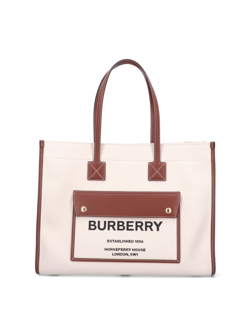 Burberry Freya' Medium Tote Bag – Beige In Neutrals