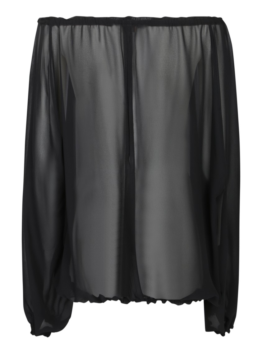 BLANCA VITA BLANCA VITA SCALLOPED HEM BLOUSE