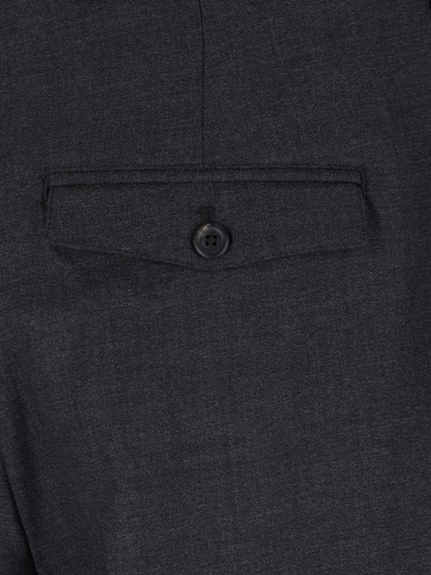Our Legacy High-waisted Wool Chino Trousers With Straight Fit In Black