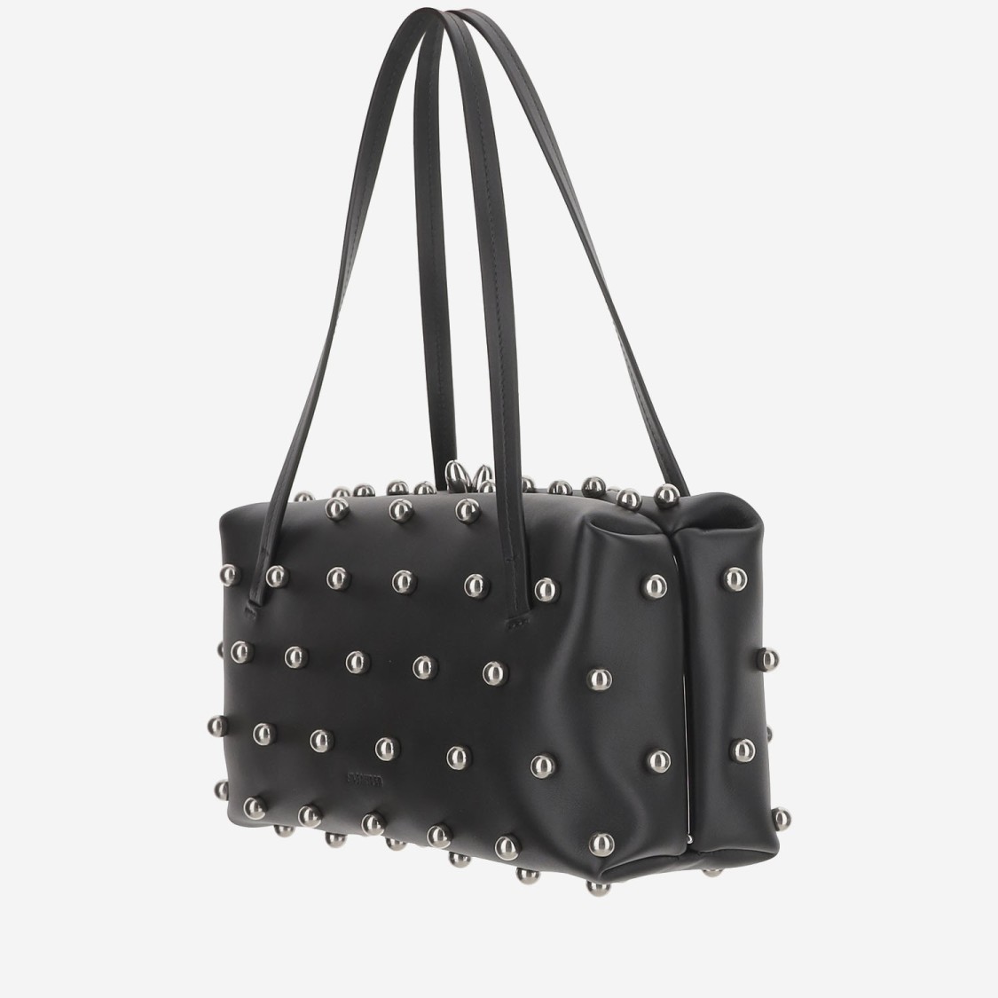 Jil Sander Goji Pillow Leather Shoulder Bag In Black