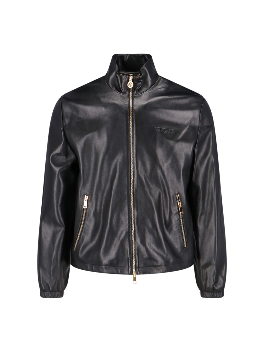 Versace Jacket High Collar Elastic Cuffs