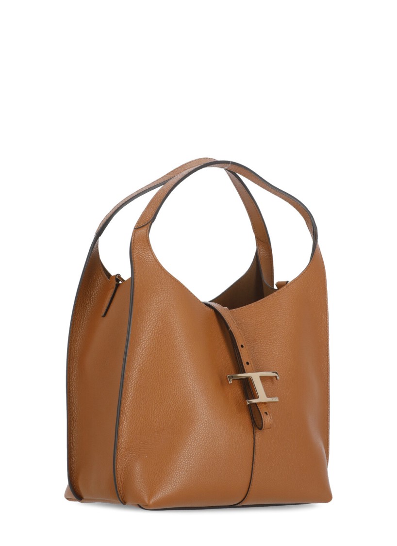 Tod's Brown Leather Shoulder Bag In Brown