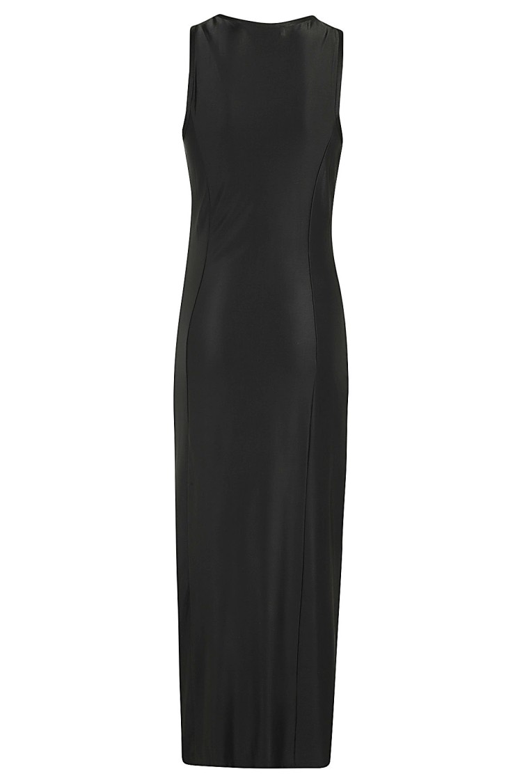 Rabanne Stud-detailed Sleeveless Midi Dress In Black