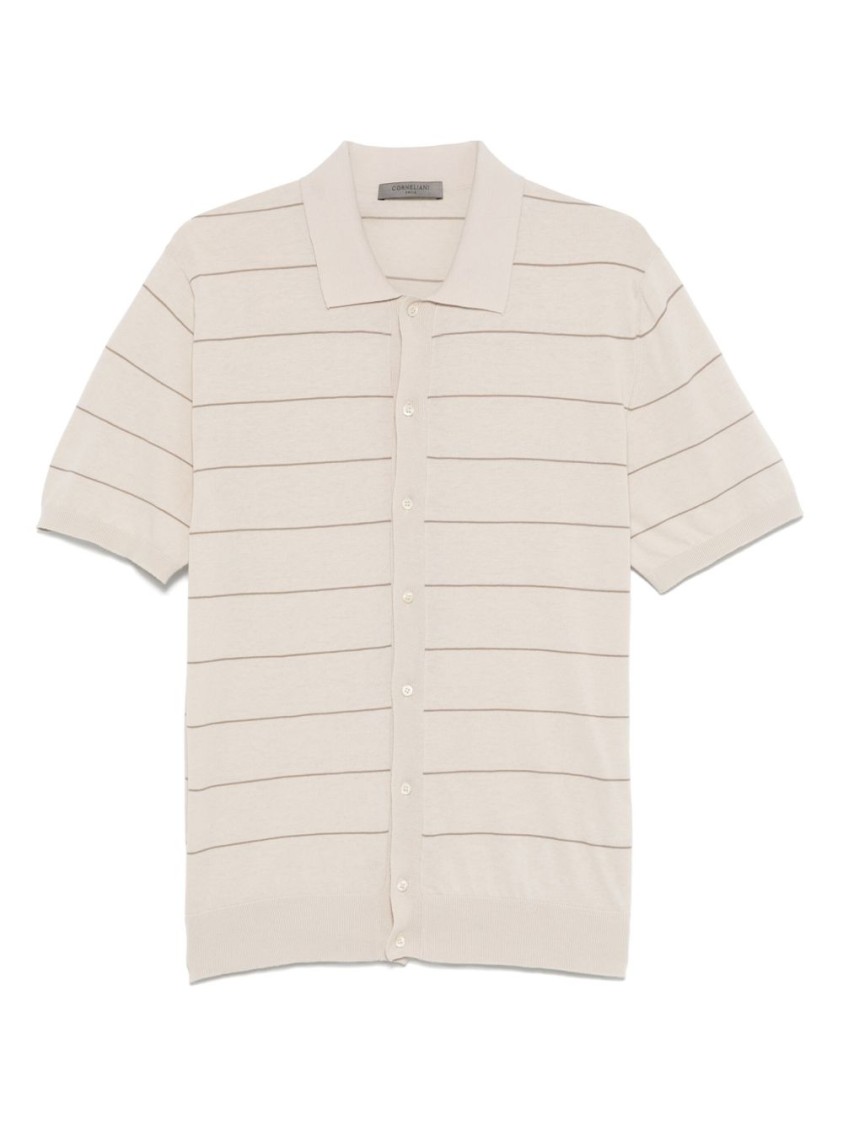 Corneliani Knitted Shirt In Neutral