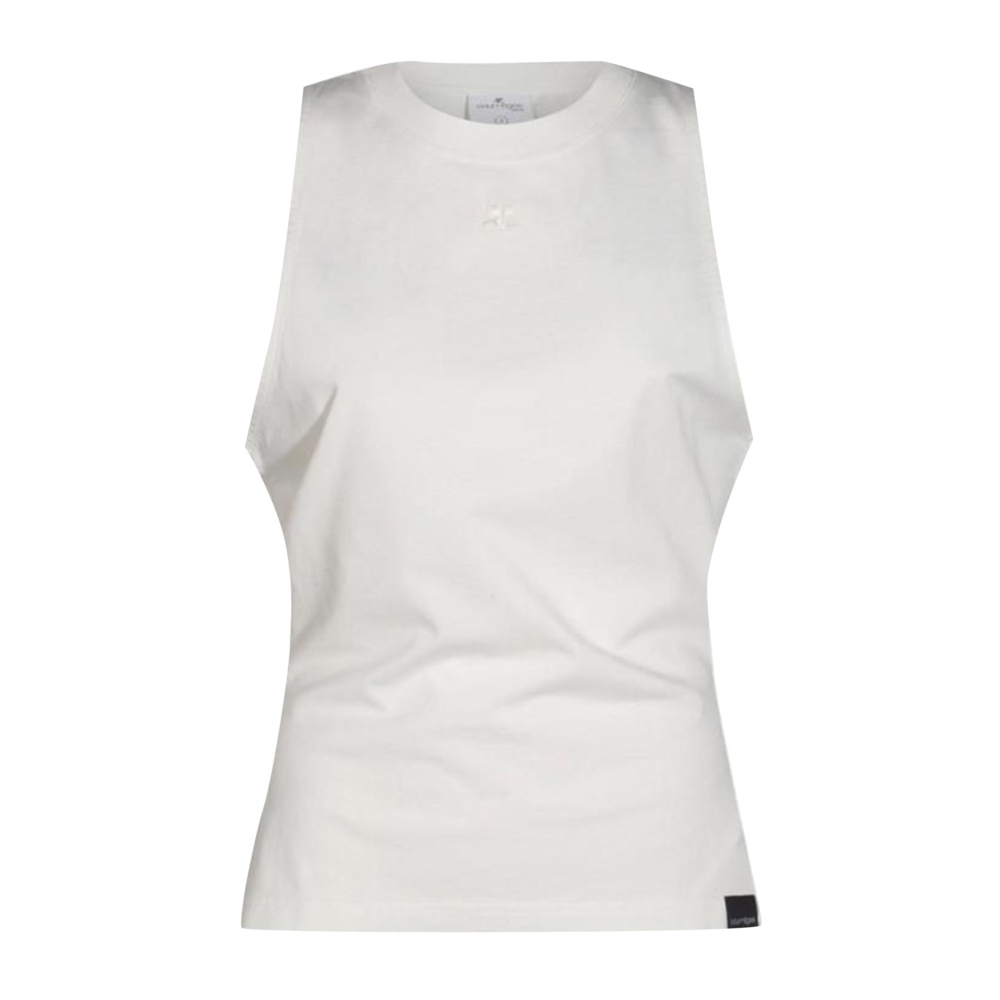 Shop Courrèges Fitted High Neck Tank Top