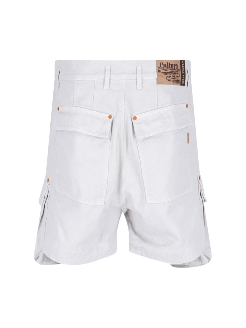 Cultura Grey Trousers With Cargo Pockets And Pleat Detail