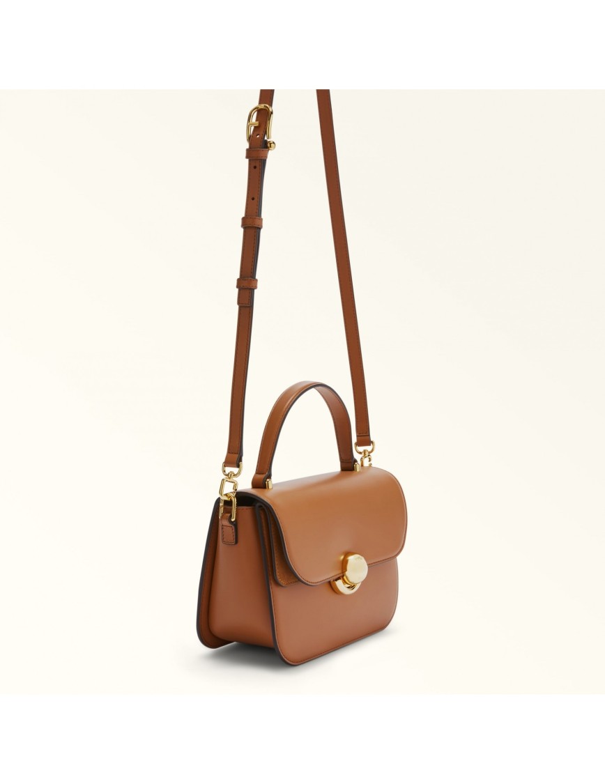 Furla Sfera S Handbag In Leather Color Leather In Brown