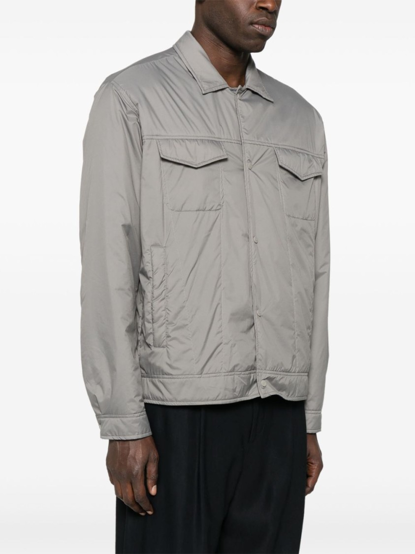 Herno Grey Shirt With Functional Pockets In Gray