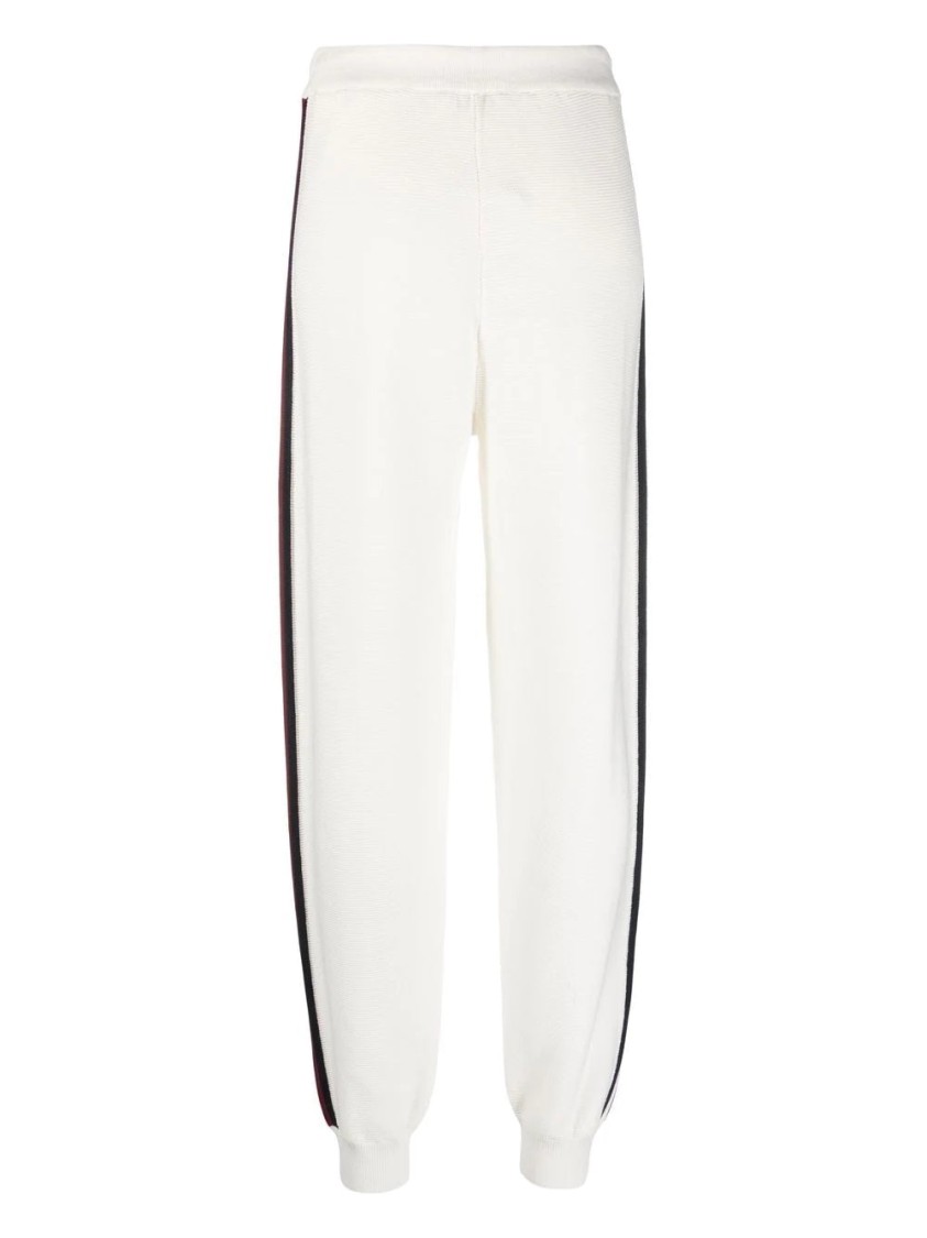 Tommy Hilfiger Side-stripe Cotton Track Pants In White