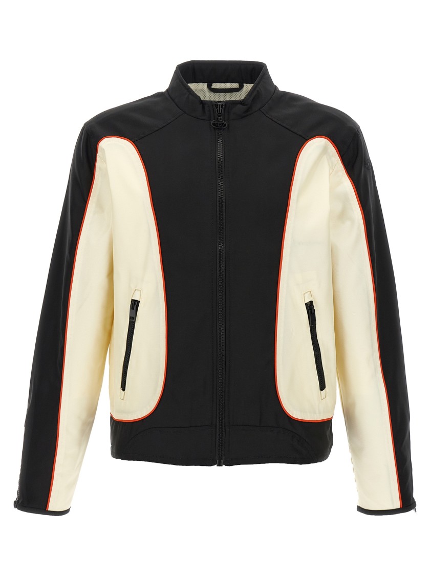 Diesel Blink Stand Collar Front Pockets Jacket In Black