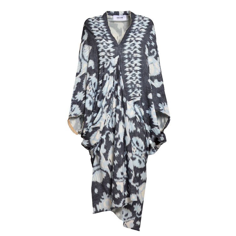 オールインワン・サロペット Bazar Deluxe Long Dress In Blue Printed Viscose Bazar Deluxe Long Dress In Blue Printed Viscose | THE LIST