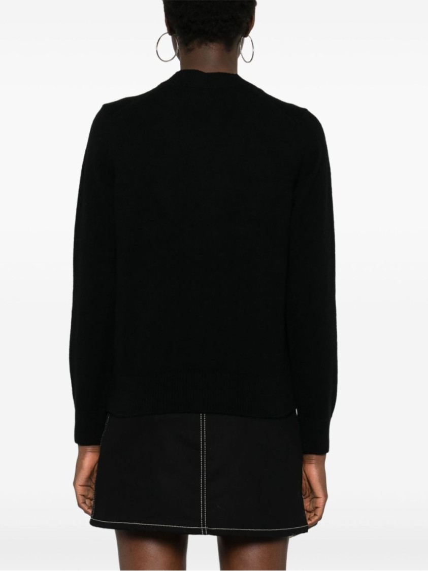 Maison Kitsuné Baby Fox Patch Boxy Cardigan In Black