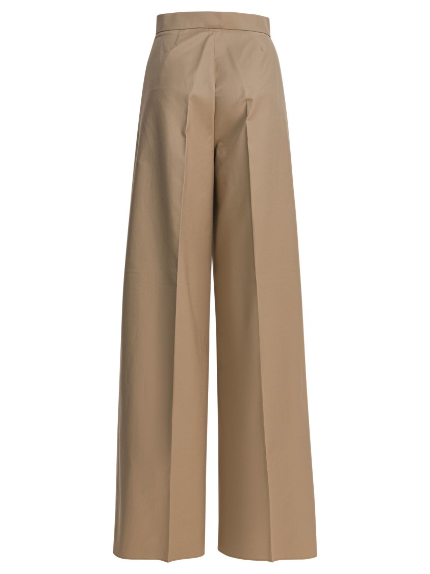 Max Mara Wide-leg High-rise Pants In Neutral