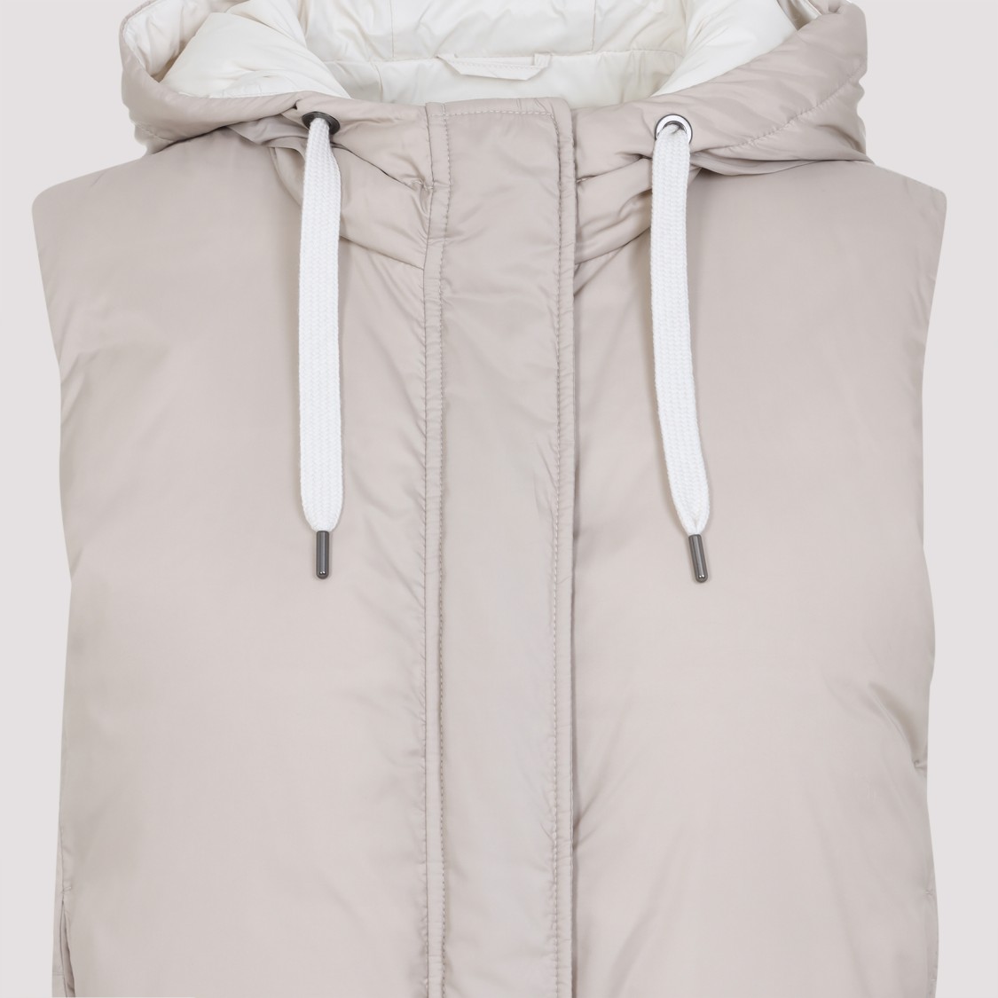 BRUNELLO CUCINELLI BRUNELLO CUCINELLI HOODED SLEEVELESS WAISTCOAT