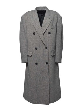 トレンチコート Isabel Marant Etoile Ecru And Black Wool Lexana Coat Isabel Marant Etoile Lexana Coat in Black/Ecru – Hampden