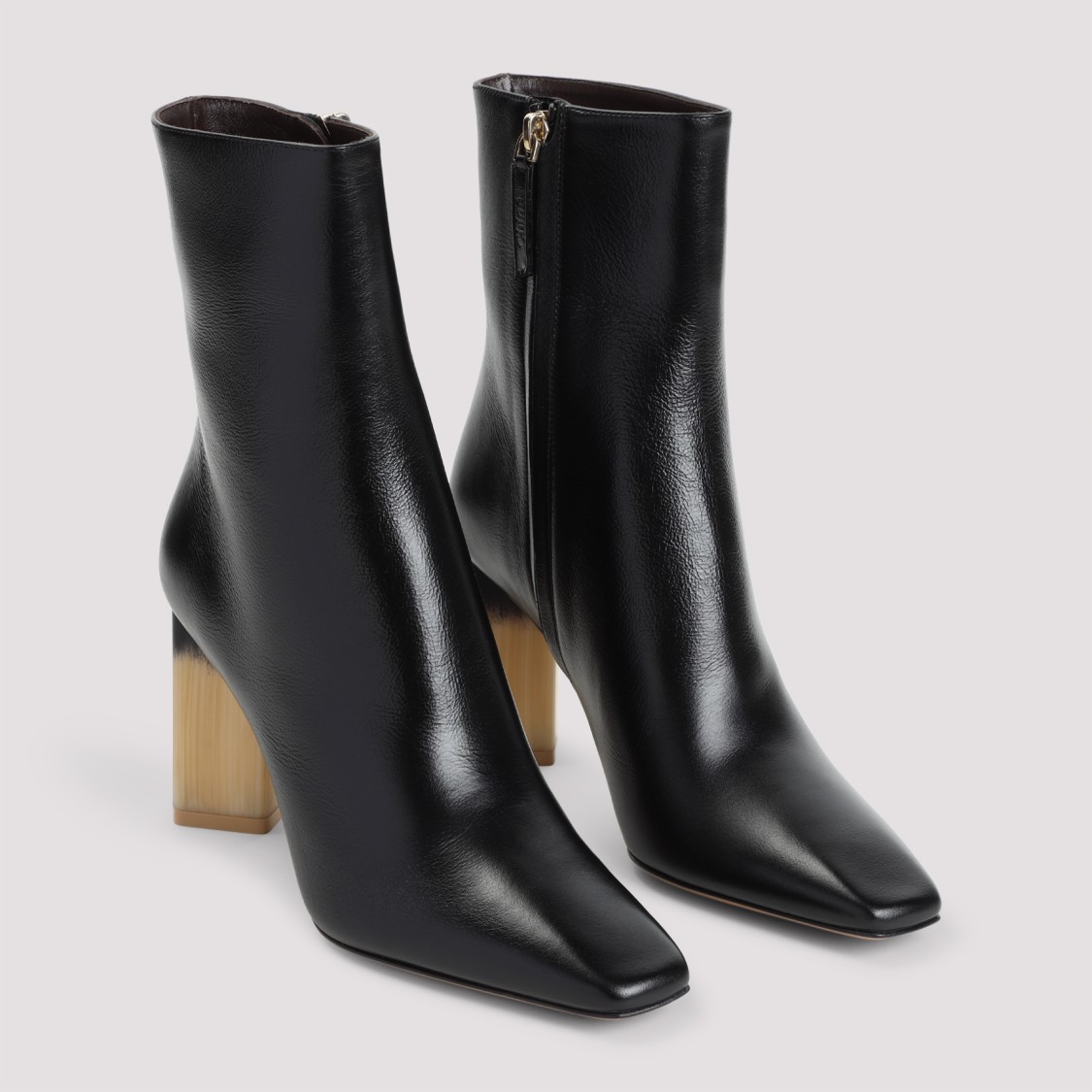 Chloé Bottines À Talon Georgia Femme Noir Taille 38 100% Cuir D'agneau In Black