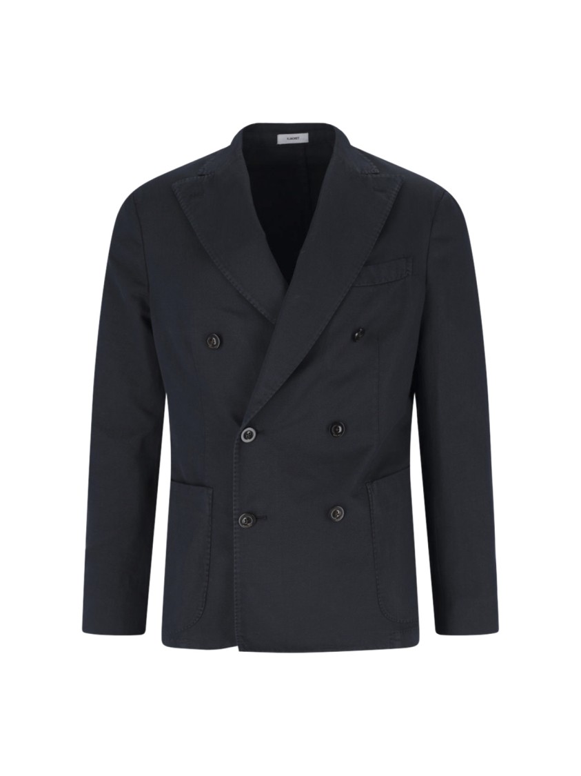 Boglioli Double-breasted Blazer In Blue