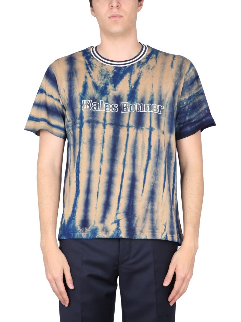 Shop Wales Bonner Round Neck Tie-dye T-shirt