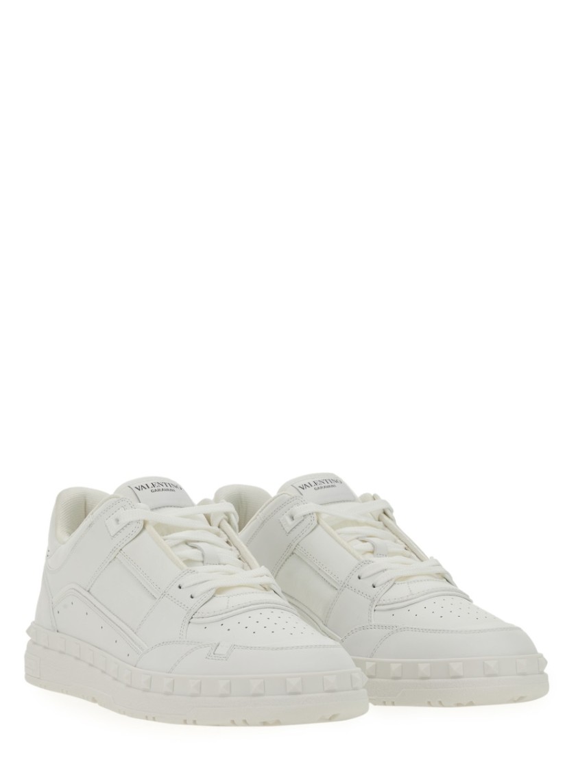 Valentino Leather Freedots Sneakers Studded Detailing