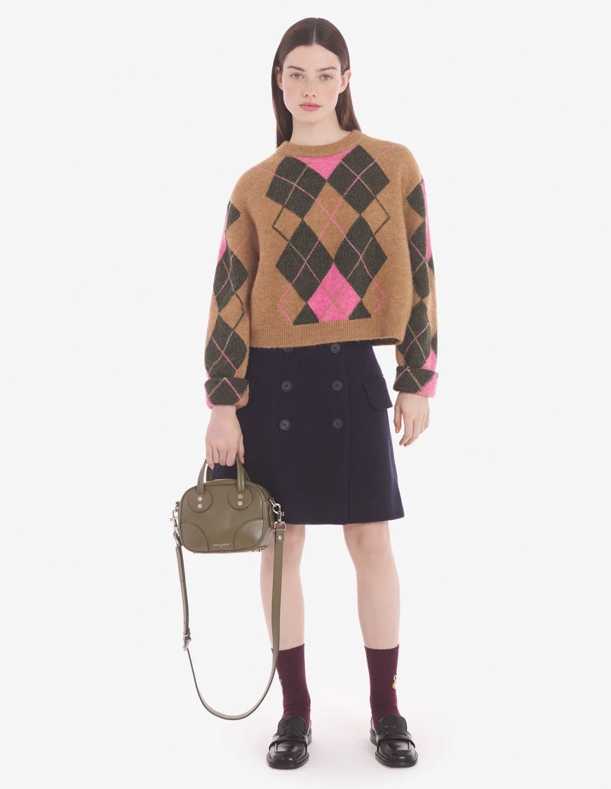 Maison Kitsuné Boxy-cut Wool And Alpaca Jumper