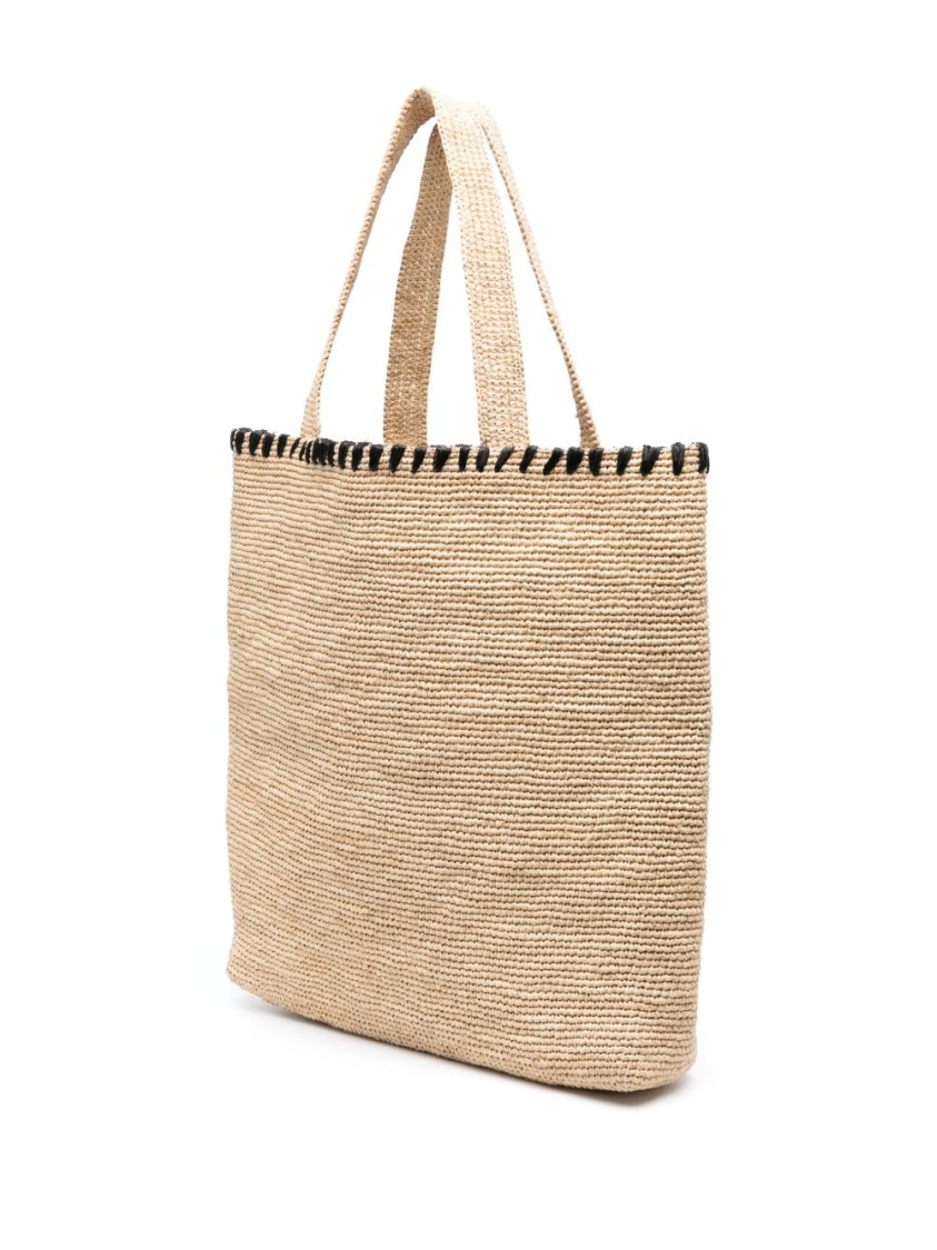 LANVIN LANVIN NATURAL RAFFIA TOTE BAG