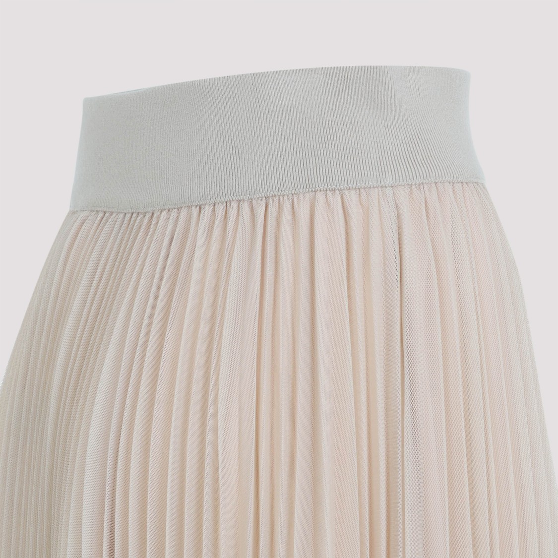 Fabiana Filippi Flowing Pleated Maxi Skirt With Elastic Waistband In Neutral