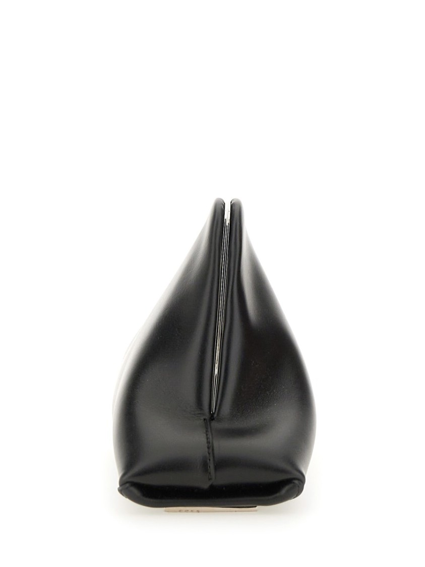 クラッチバッグ THE ATTICO DAY OFF SMALL LEATHER CLUTCH Day Off metallic leather shoulder bag in metallic - The