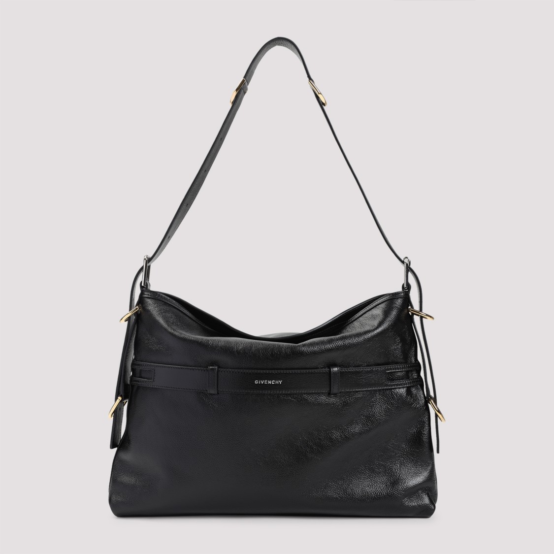 Givenchy Medium Voyou Leather Shoulder Bag In Black