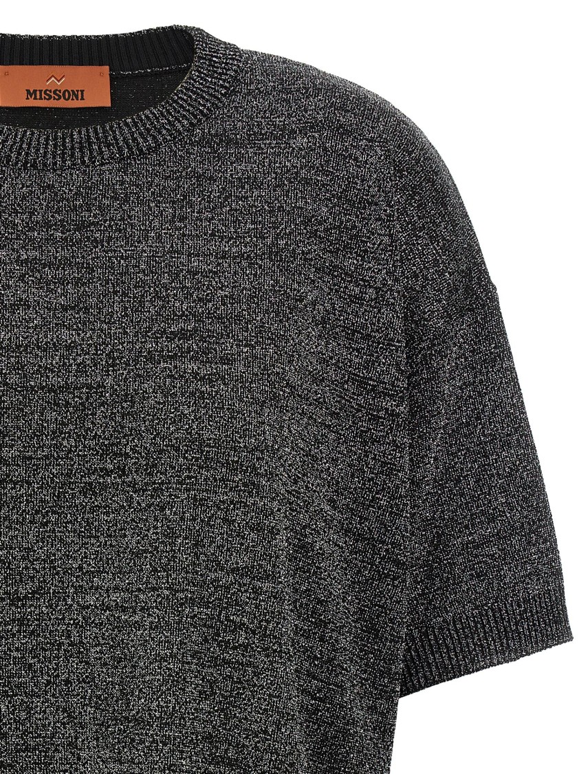 Missoni Oversized Lurex Knit T-Shirt With Crew Neck | THE LIST Missoni Oversized Lurex Knit T-Shirt With Crew Neck | THE LIST