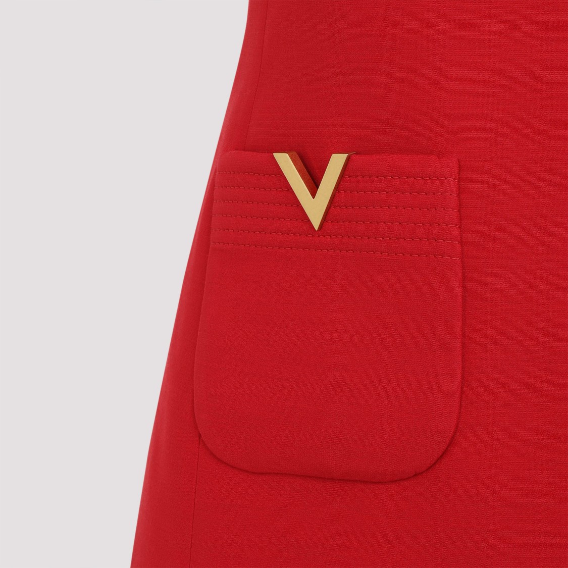 Valentino Fitted Red Dress With Decorative Bows In Red