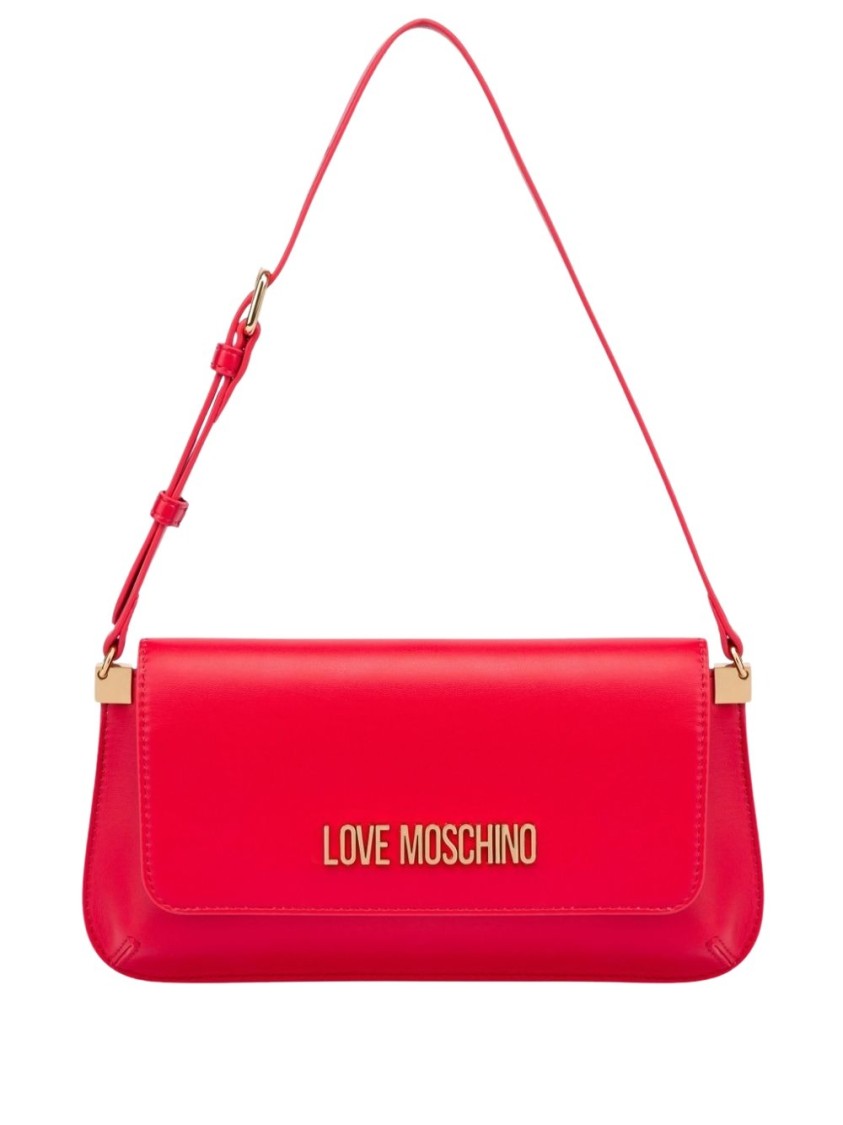 LOVE MOSCHINO LOVE MOSCHINO STRUCTURED RED SHOULDER BAG
