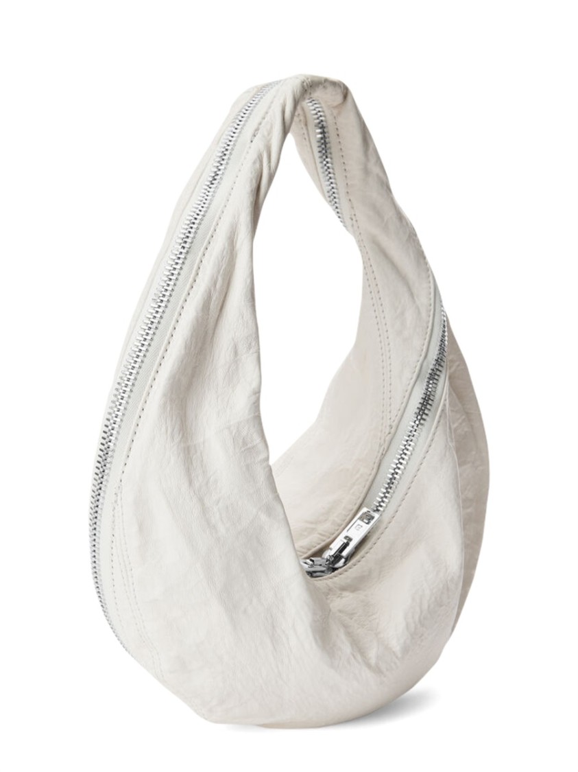 Alexander Wang Twyst Handle Bag In Memory Leather In White