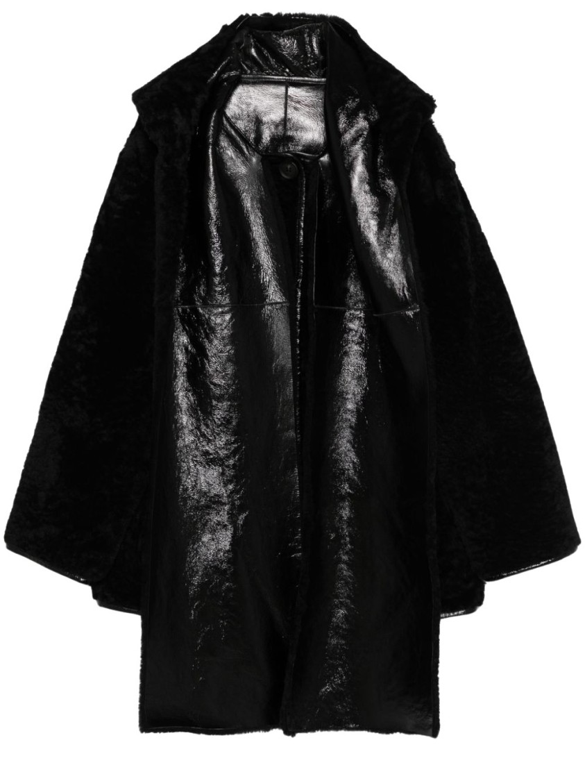 Alberta Ferretti Reversible Coat In Black