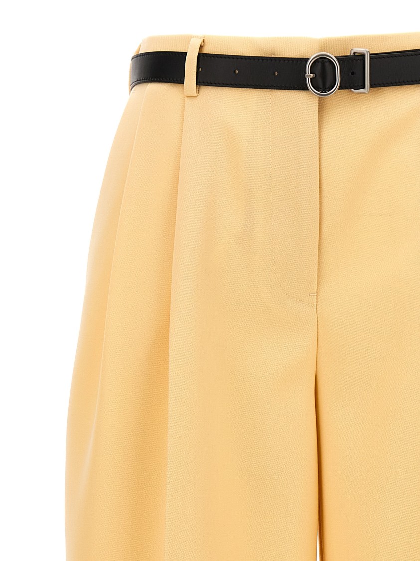 Jil Sander Wool Pants Pences In Brown