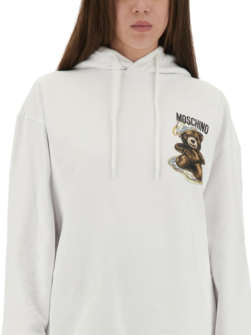 Moschino Couture Sweatshirt With Teddy Print In White