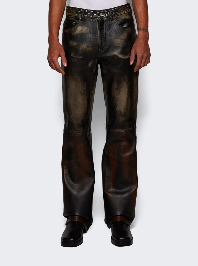 Who Decides War Studded Leather Trousers