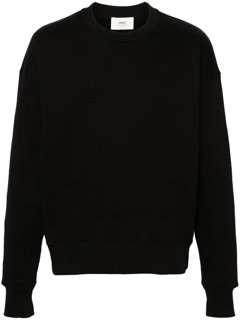 Ami Alexandre Mattiussi Ami Relaxed-fit Black Sweatshirt
