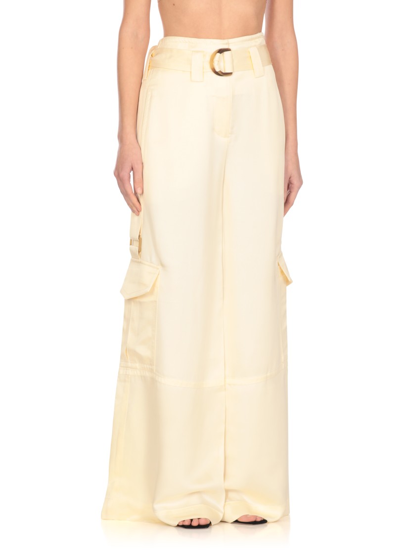 Zimmermann Pants In Yellow Viscose