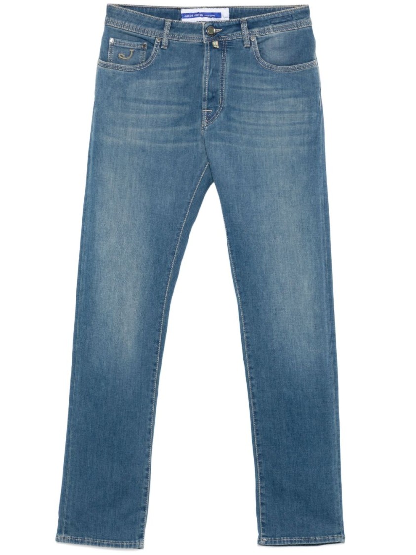 Jacob Cohen Blue Cotton Slim Men Jeans In Blue