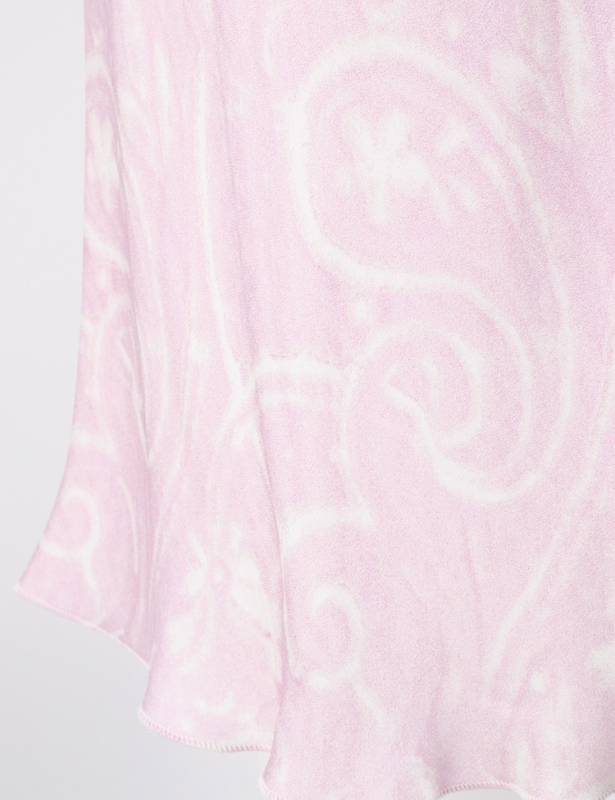 Ermanno Firenze Logo Fabric Longuette Skirt In Pink