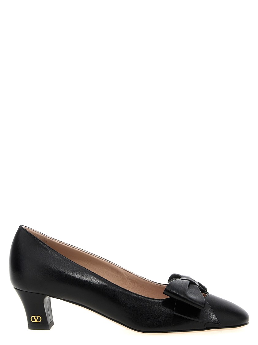 Valentino Bowow 45 Laminated Leather Pumps