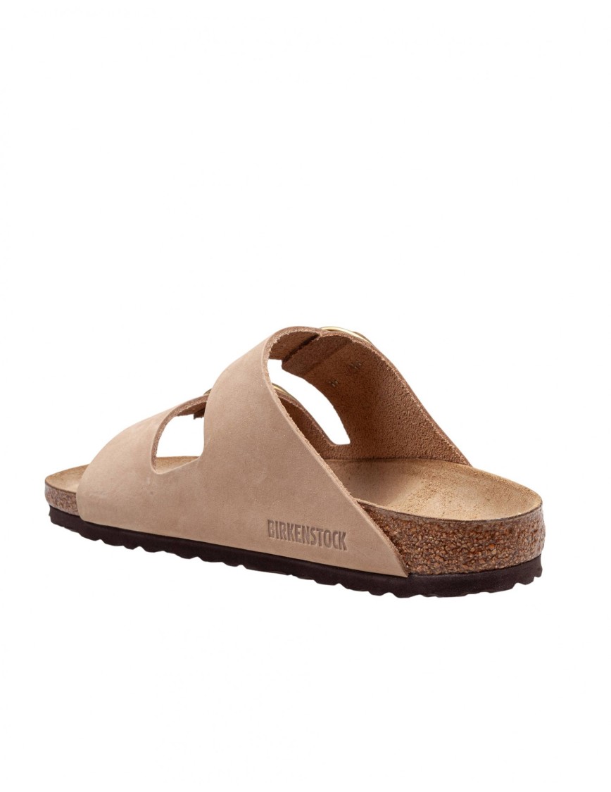 Shop Birkenstock Arizona Big Buckle Suede Sandal In Sand In Neutrals