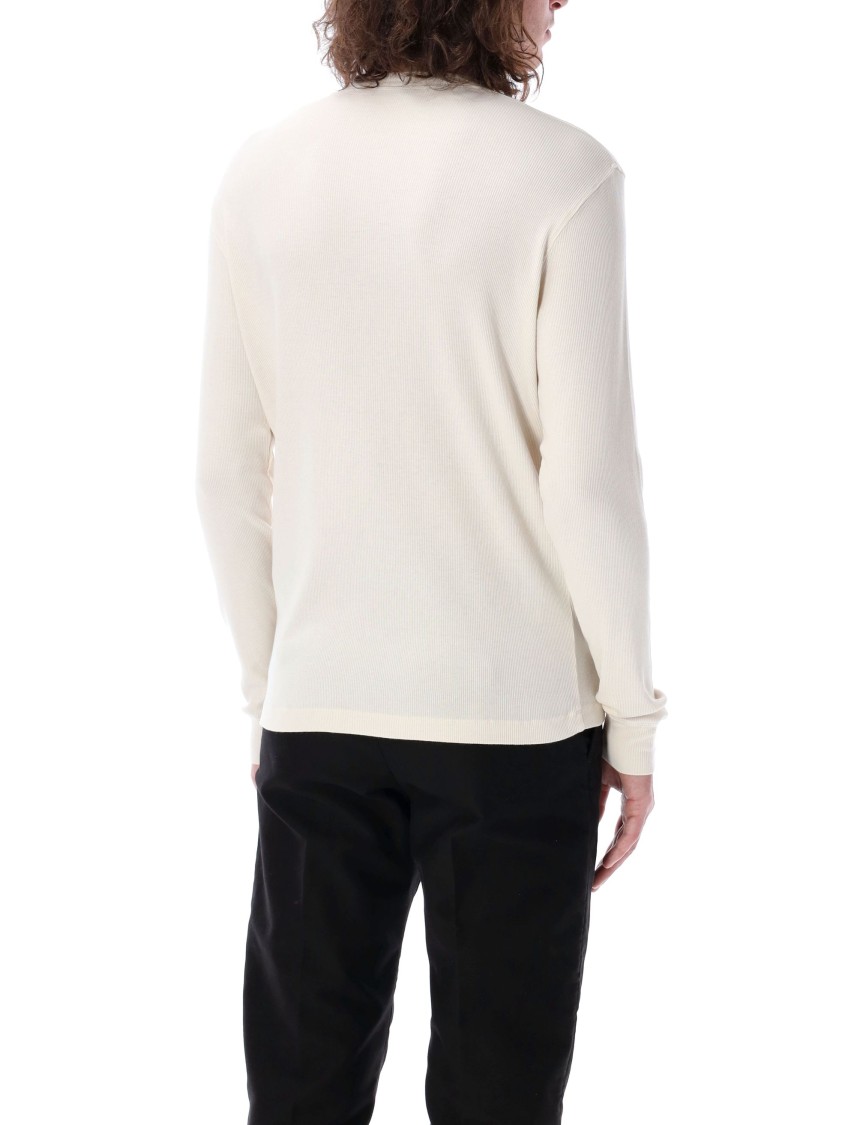 TOM FORD TOM FORD COTTON-MODAL RIBBED HENLEY WITH BUTTONED PLACKET
