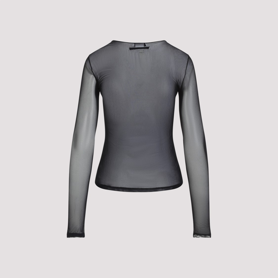 Shop Jean Paul Gaultier Black Top With Velvet Flock