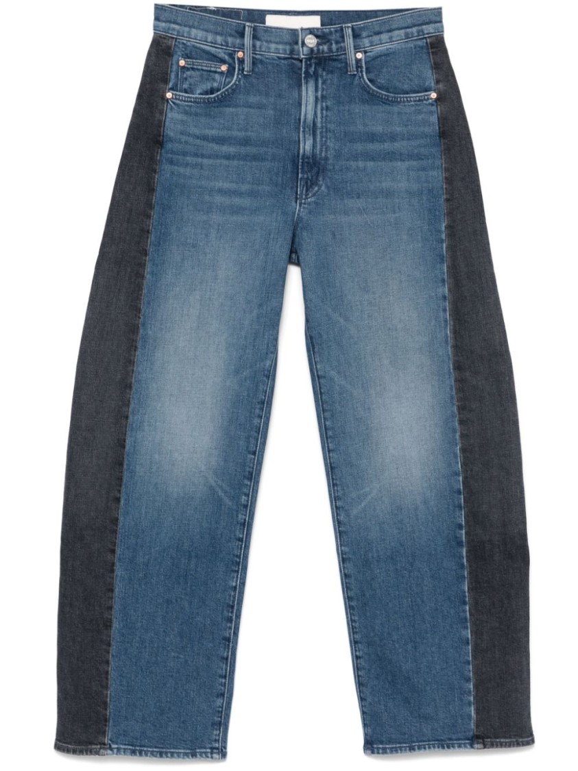 Mother The Half-pipe Flood Jeans In Blue