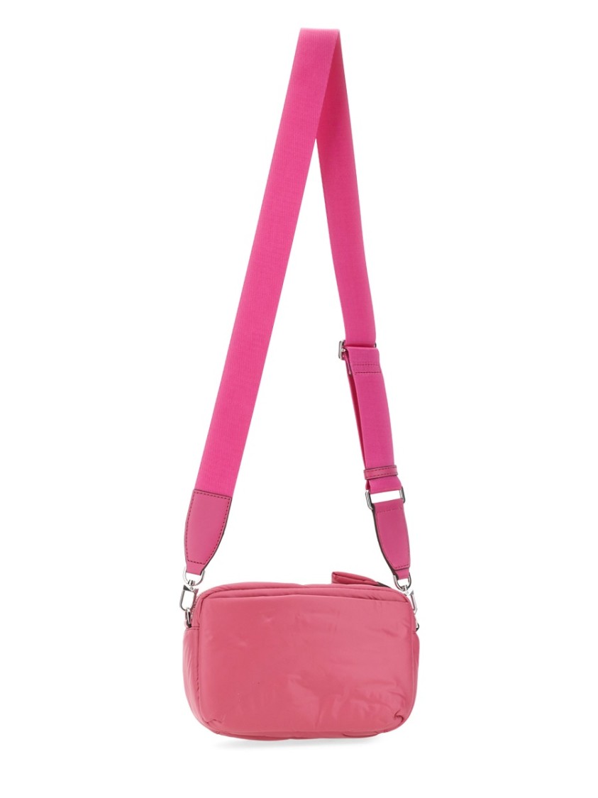 Michael Michael Kors Quilted Camera Bag With Prominent Logo And Adjustable Strap