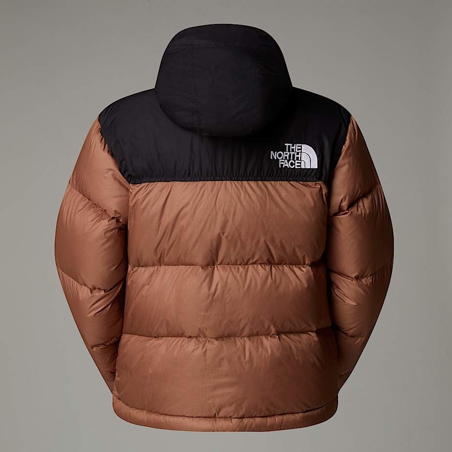 The North Face Oversized Down Jacket With Fixed Hood In Brown