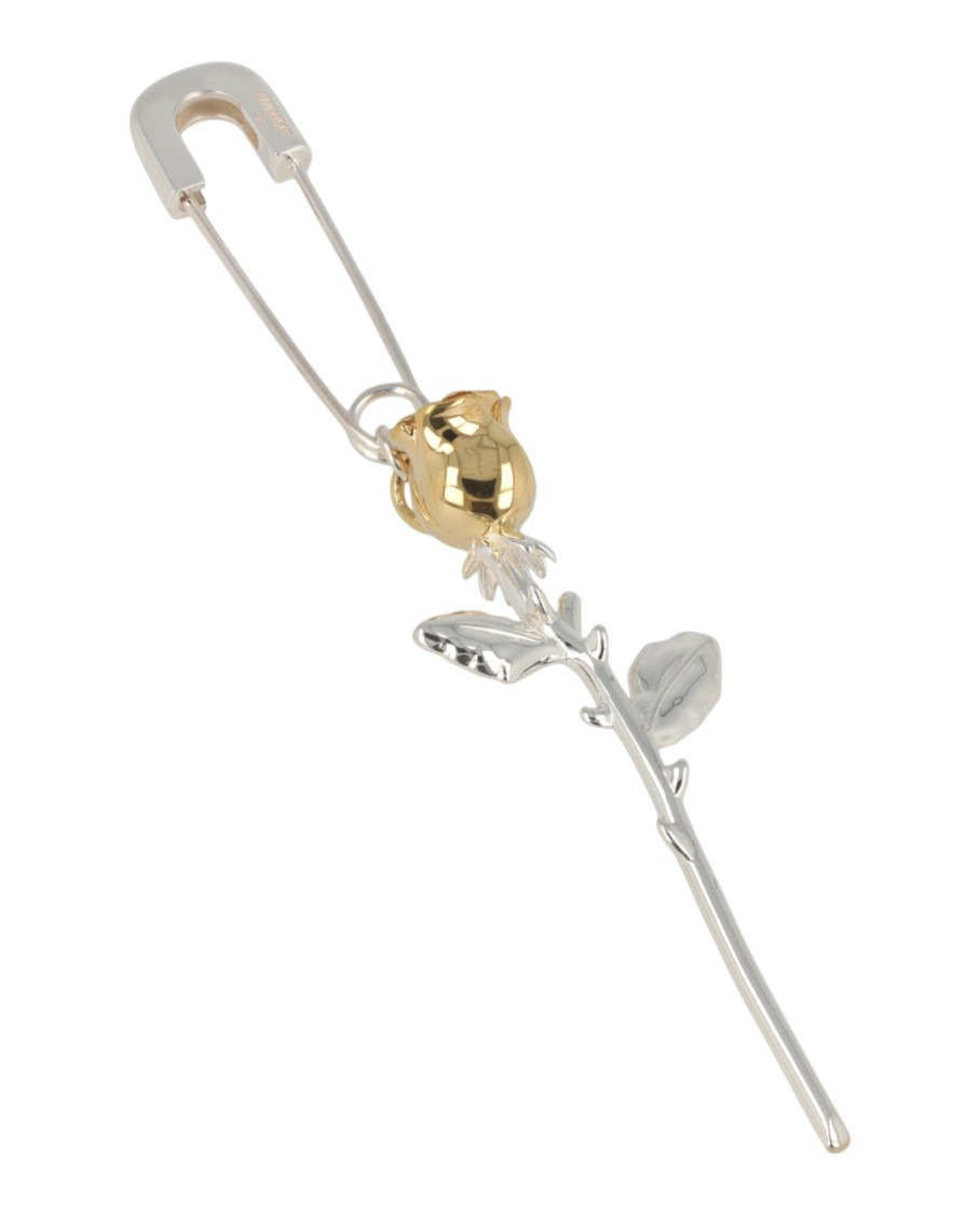Ambush Rose Charm Single Earring In Metallic