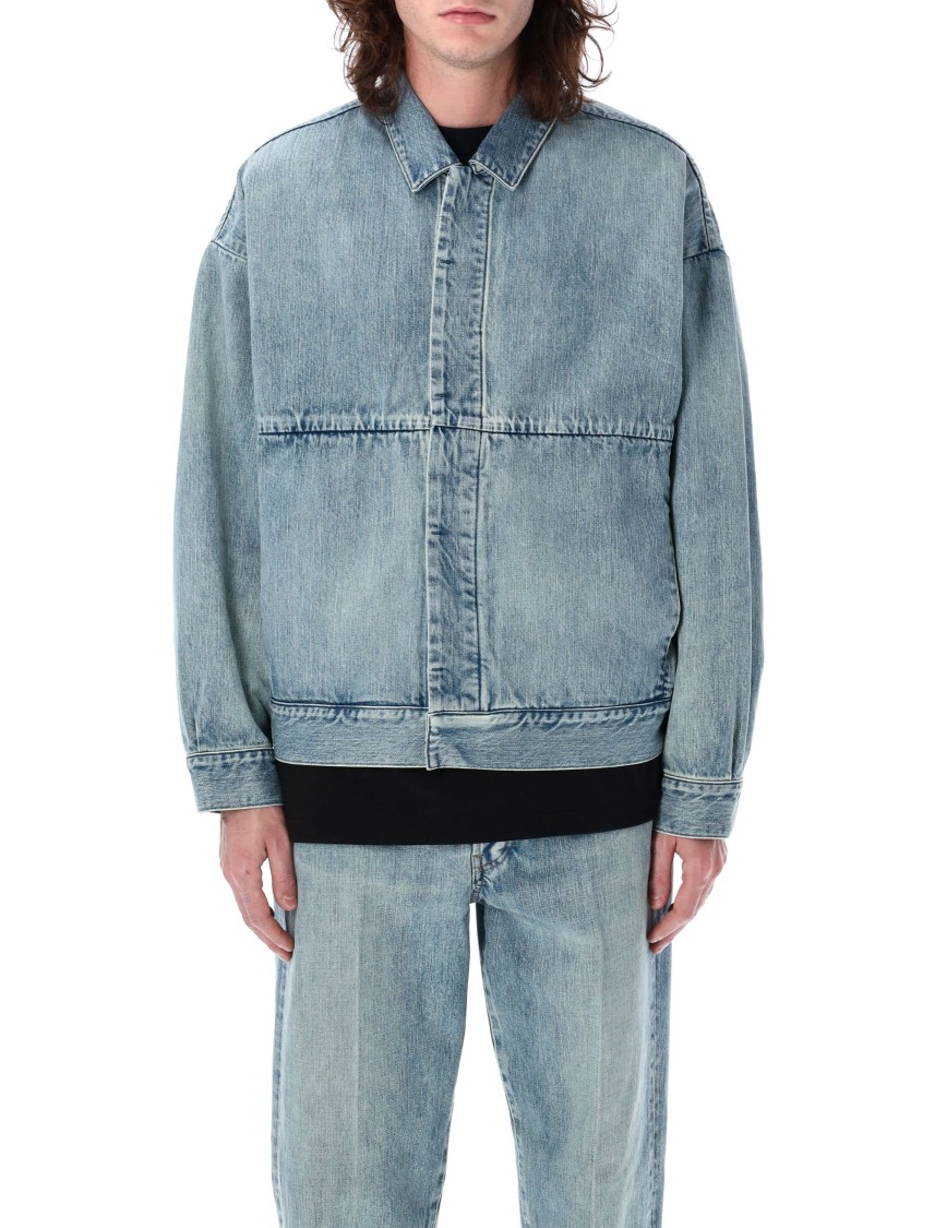 Fear Of God Denim Trucker Casual Jackets And Parka Blue In Blue
